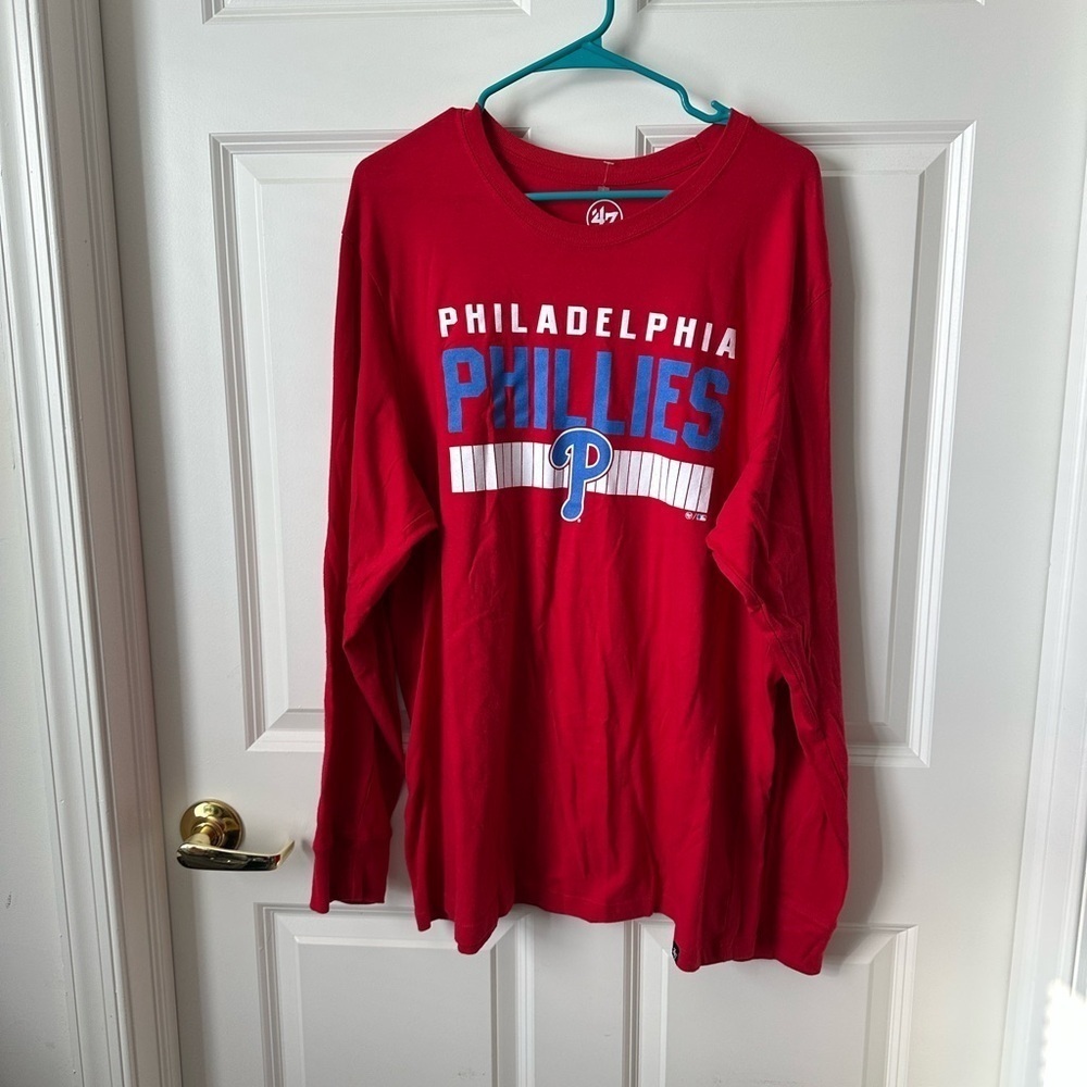 47 Philadelphia Phillies Red Hotline Super Rival Long Sleeve Unisex T-Shirt XL